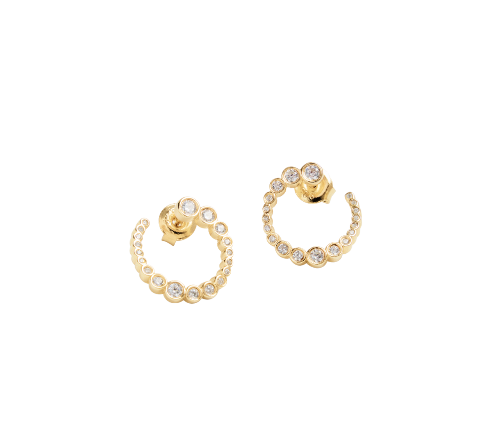 Odette Spiral ørestikker - forgyldt